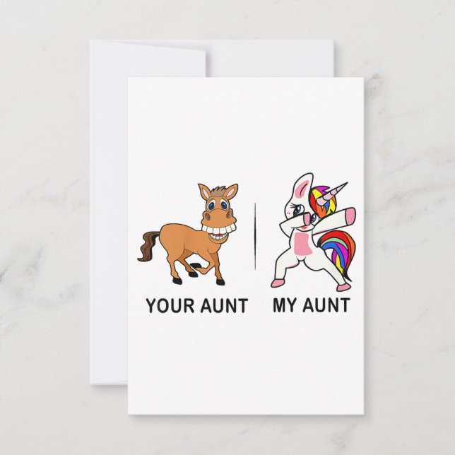 My Aunt Your Aunt Gifts For Auntie  RSVP Card (Front)