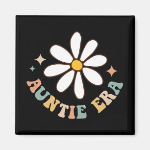 My Auntie Era Lover Groovy Retro Aunt Mothers Day Magnet