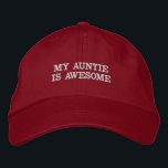 My Auntie Is Awesome Funny Parody Hat<br><div class="desc">This funny parody hat says "my auntie is awesome." Great for someone to wear when they visit their aunt.</div>
