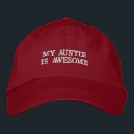 My Auntie Is Awesome Funny Parody Hat<br><div class="desc">This funny parody hat says "my auntie is awesome." Great for someone to wear when they visit their aunt.</div>