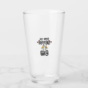 My Auntie loves me dabbing unicorns arrows hearts Glass