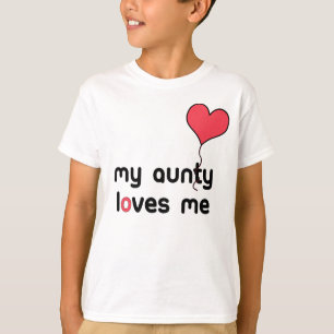 My Aunty loves me red Heart Balloon T-Shirt