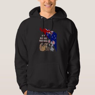 My Aussie Friends Sugar Glider Koala Platypus Aust Hoodie
