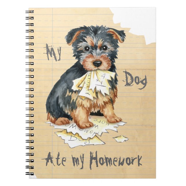 My Australian Terrier Ate My Homework Notebook (Front)