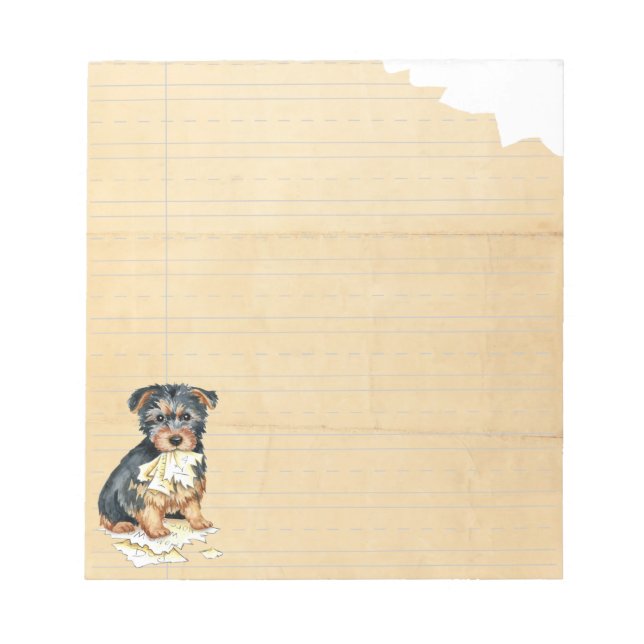 My Australian Terrier Ate my Homework Notepad (Front)