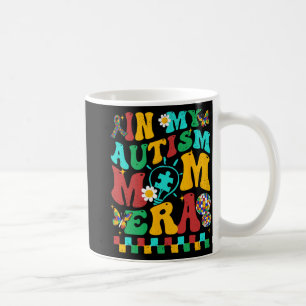 My Autism Mum Era Groovy Puzzle Piece Retro Mother Coffee Mug