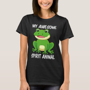 My Awesome Spirit Animal Is A Frog Frog Amphibian T-Shirt