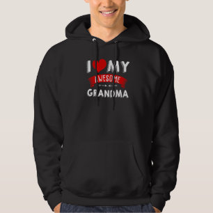 My Awesomegrandma Awesome Like My Grandma Heart Mo Hoodie