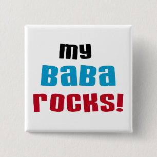 My Baba Rocks T-shirts and Gifts 15 Cm Square Badge