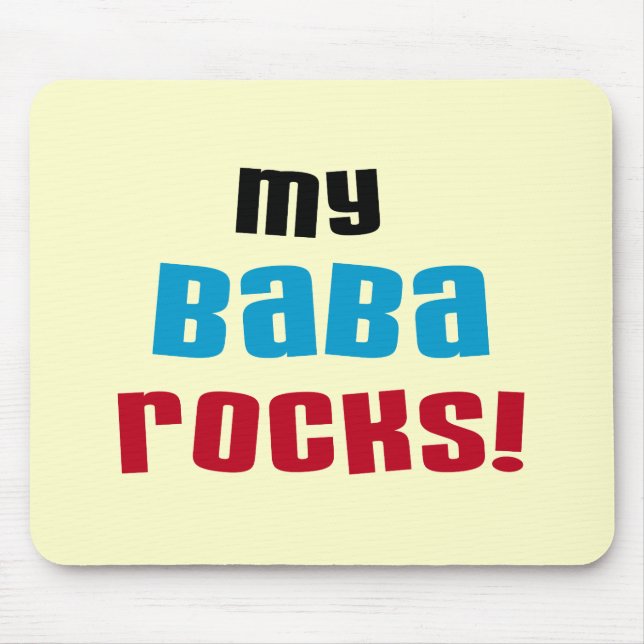 My Baba Rocks T-shirts and Gifts Mouse Mat (Front)