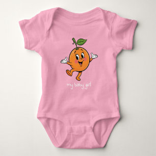 My Baby Girl Cartoon Orange Bodysuit