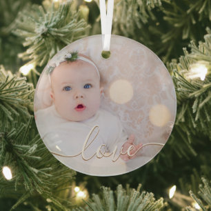 My Baby Photo Custom Glass Tree Decoration