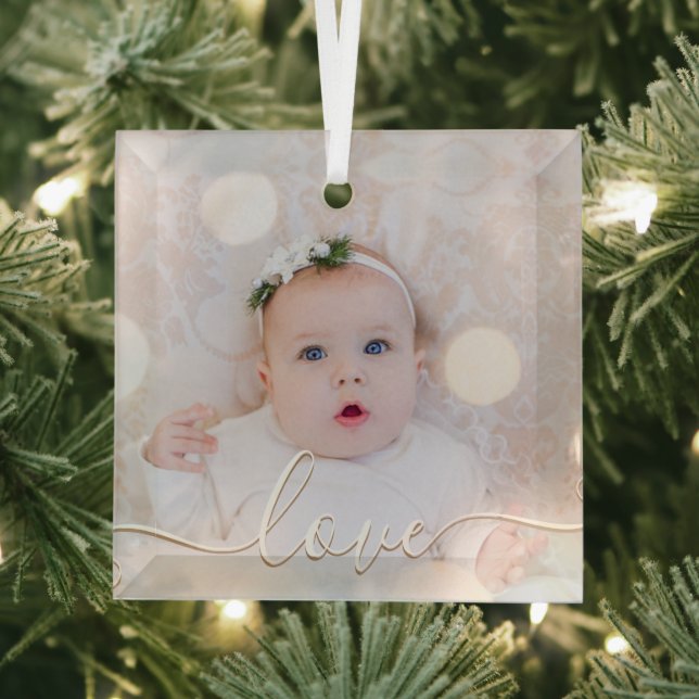 My Baby Photo  Glass Tree Decoration (Insitu)