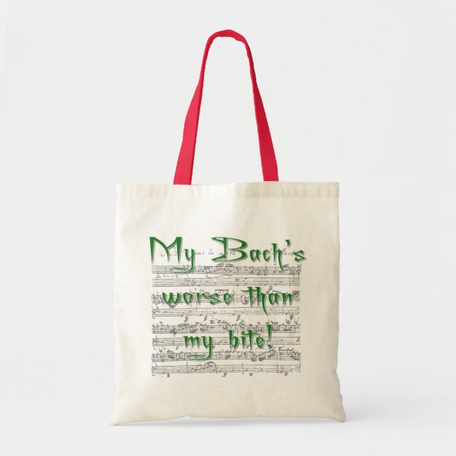 My Bach's Worse than my Bite Tote Bag (Front)