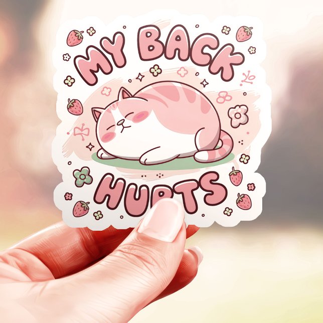  My Back Hurts Funny Chubby Cat (Creator Uploaded)