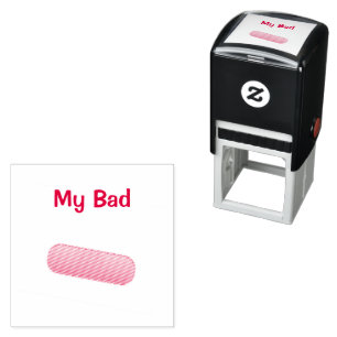 My Bad Customisable BandAid Self-inking Stamp