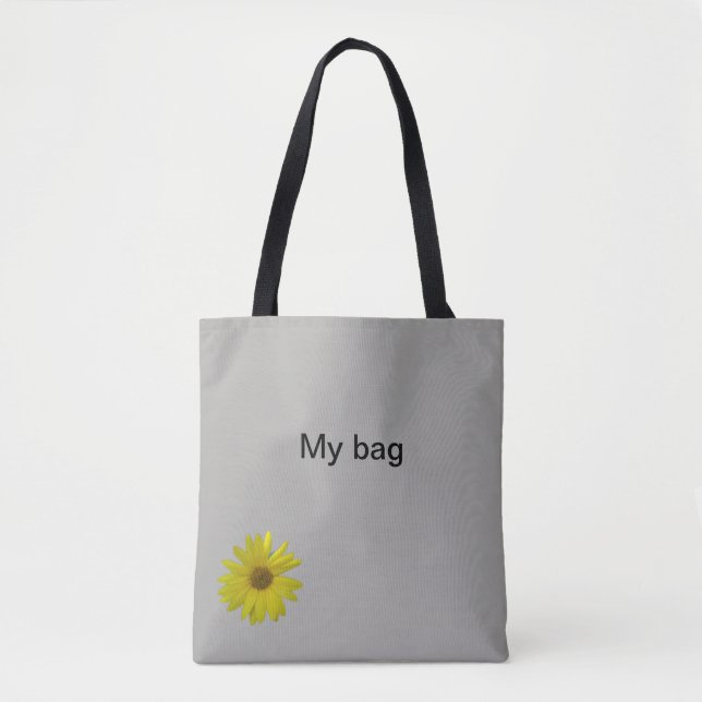 My bag shoulder tote featuring a yellow sunflower (Front)