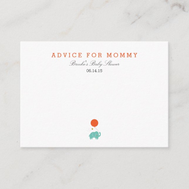 My Balloon | Mummy Advice Cards (Front)