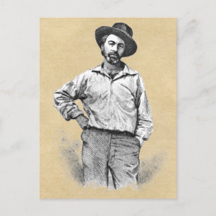 "My Barbaric Yawp" Walt Whitman Quote Postcard