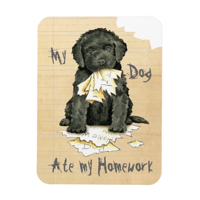 My Barbet Ate My Homework Magnet (Vertical)