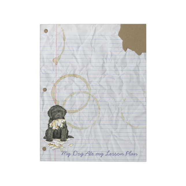 My Barbet Ate my Lesson Plan Notepad (Rotated)