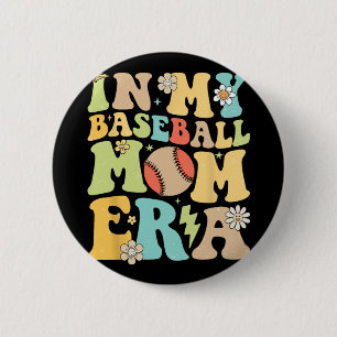 My Baseball Mum Era Funny Baseball Mama Mothers Da 6 Cm Round Badge