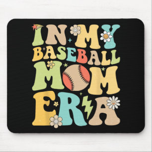 My Baseball Mum Era Funny Baseball Mama Mothers Da Mouse Mat