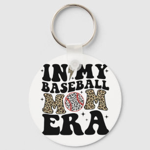 My Baseball Mum Era Leopard Mum Baseball Mama Moth Key Ring