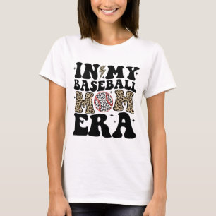 My Baseball Mum Era Leopard Mum Baseball Mama Moth T-Shirt
