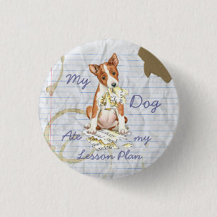 My Basenji Ate My Lesson Plan 3 Cm Round Badge