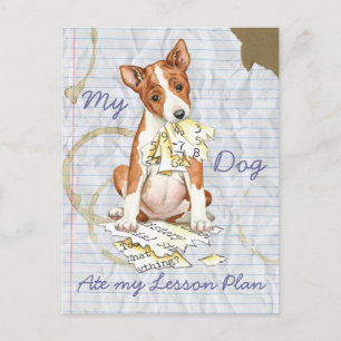 My Basenji Ate My Lesson Plan Postcard