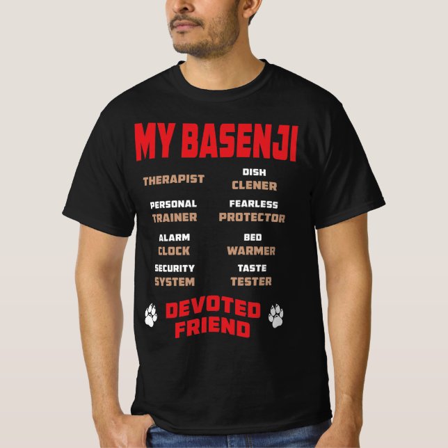 My Basenji Dog Devoted Friend Gift T-Shirt (Front)