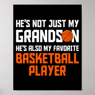 My Basketball Parent Grandson Favorite Basketball Poster