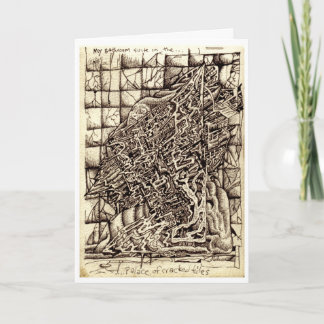 My bathroom suite in the palace of cracked tiles card