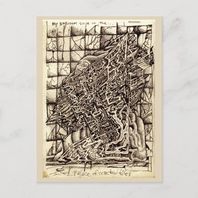 My bathroom suite in the palace of cracked tiles postcard (Front)