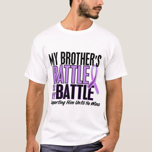 My Battle Too 1 Brother Hodgkin’s Lymphoma T-Shirt (Front)