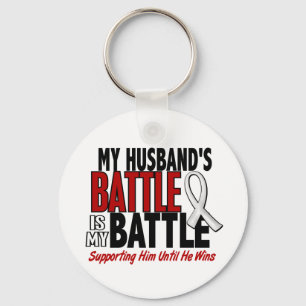 My Battle Too 1 Husband BONE / LUNG CANCER Key Ring