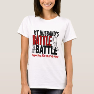 My Battle Too 1 Husband BONE / LUNG CANCER T-Shirt
