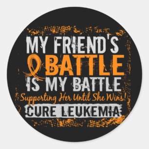 My Battle Too 2 Leukaemia Friend Female Classic Round Sticker