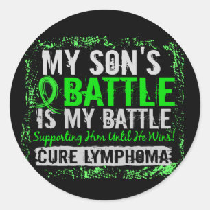 My Battle Too 2 Lymphoma Son Classic Round Sticker