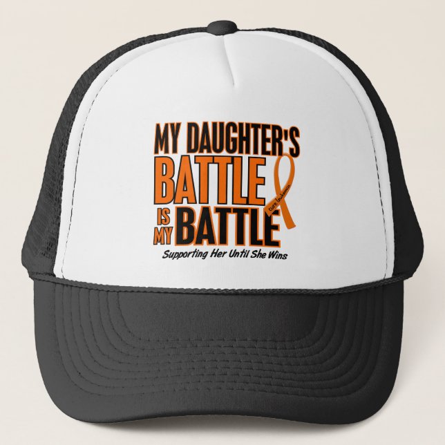 My Battle Too Daughter Leukaemia Trucker Hat (Front)