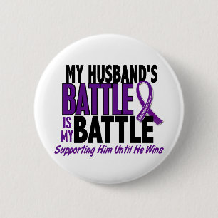 My Battle Too Husband Pancreatic Cancer 6 Cm Round Badge