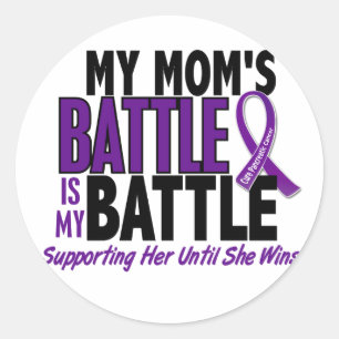 My Battle Too Mum Pancreatic Cancer Classic Round Sticker