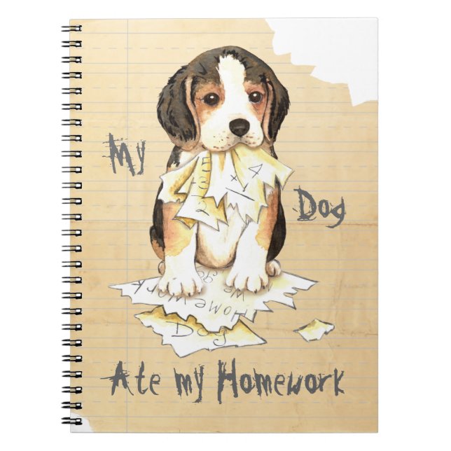 My Beagle Ate My Homework Notebook (Front)