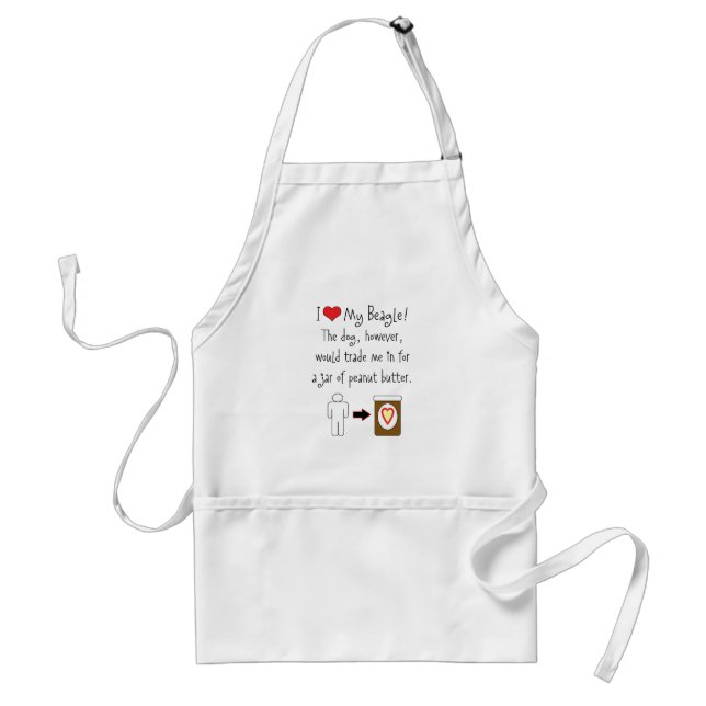 My Beagle Loves Peanut Butter Standard Apron (Front)