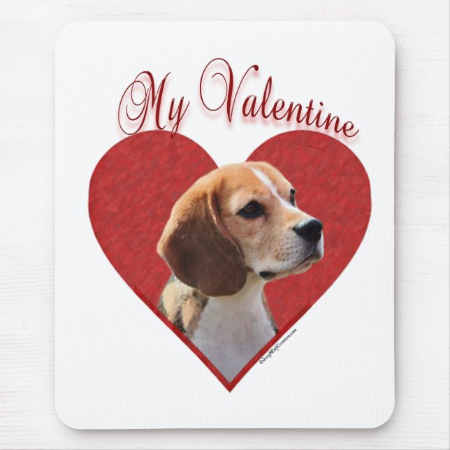My Beagle Valentine Mouse Mat (Front)