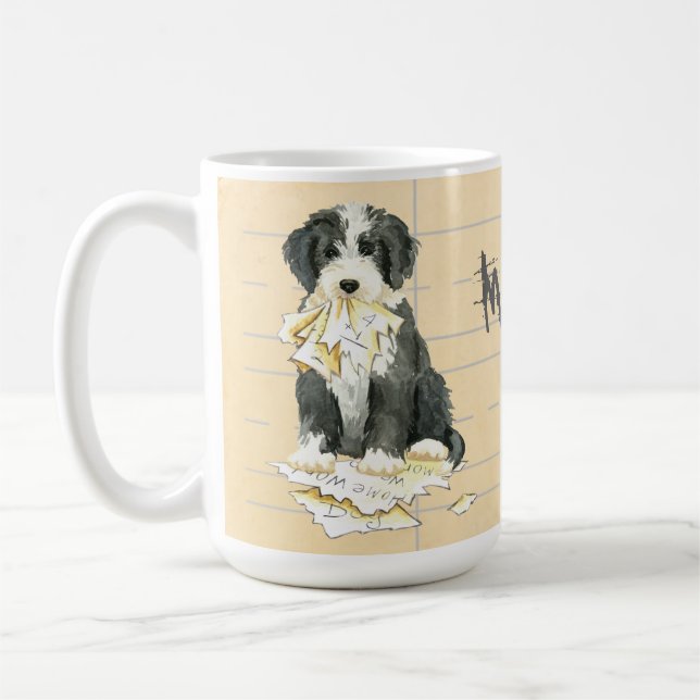 My Beardie Ate my Homework Coffee Mug (Left)