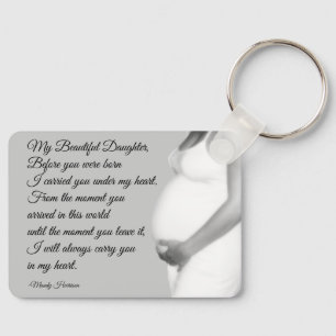 My Beautiful Daughter From Mom Pregnancy Quote Key Ring
