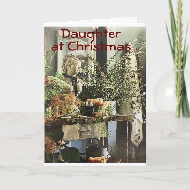 MY BEAUTIFUL DAUGHTER MAKE CHRISTMAS MERRIER CARD (Front)