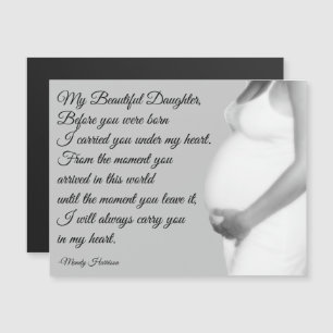 My Beautiful Daughter Mum Quote Poem Magnet Card
